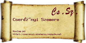 Cserényi Szemere névjegykártya